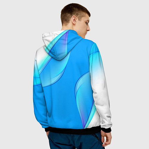 Мужская толстовка BMW abstrac line steel / 3D-Черный – фото 4