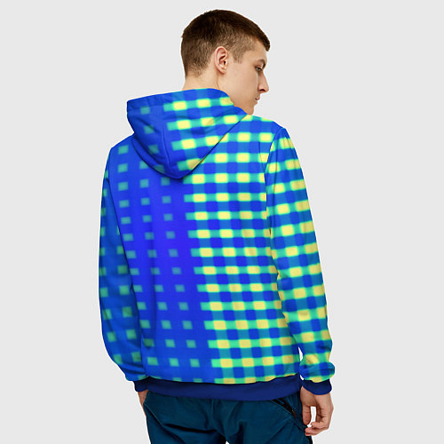 Мужская толстовка Dead space текстура айзека / 3D-Синий – фото 4