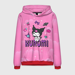 Мужская толстовка Куроми в розовых облаках