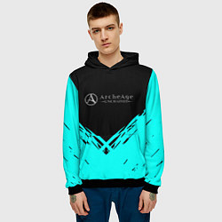 Толстовка-худи мужская ArcheAge краски, цвет: 3D-черный — фото 2