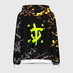 Мужская толстовка Doom кислотное лого глитч