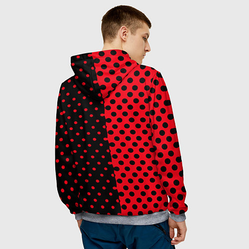 Мужская толстовка Doom pattern steell / 3D-Меланж – фото 4