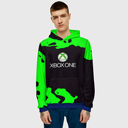 Толстовка-худи мужская Xbox fire green, цвет: 3D-синий — фото 2