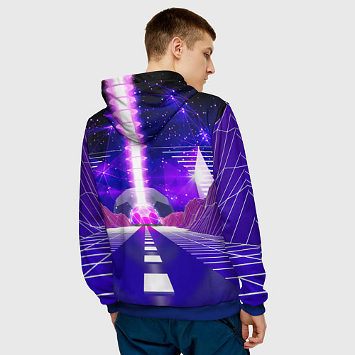 Мужская толстовка GTA vice city retrovawe / 3D-Синий – фото 4