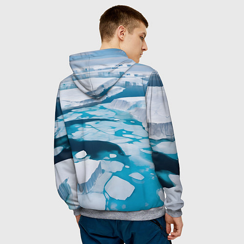 Мужская толстовка Арктический лед / 3D-Меланж – фото 4