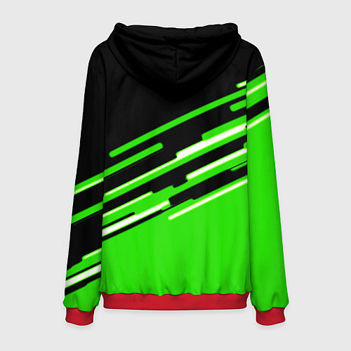 Мужская толстовка PUBG line geometry / 3D-Красный – фото 2