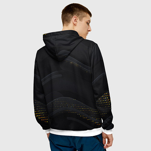 Мужская толстовка Геометрия полосы текстура / 3D-Белый – фото 4