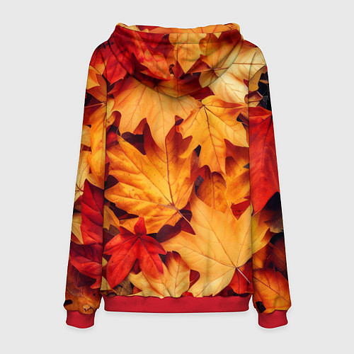 Мужская толстовка Осенние кленовые листья / 3D-Красный – фото 2