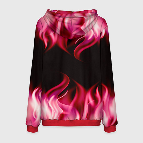 Мужская толстовка Ведьмак медальён в огне / 3D-Красный – фото 2