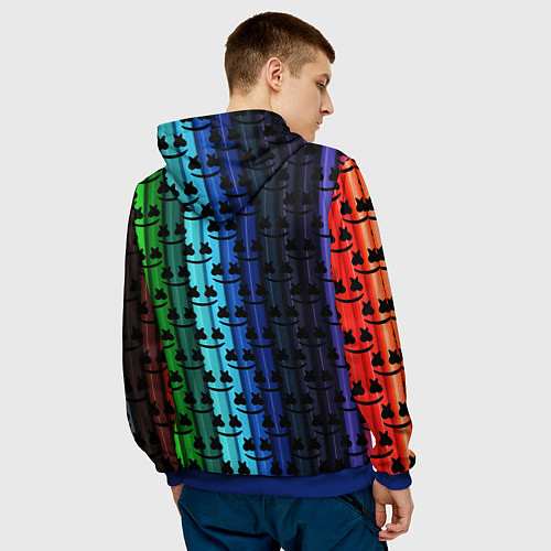 Мужская толстовка Marshmello gradient / 3D-Синий – фото 4