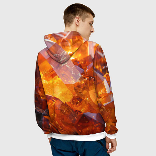 Мужская толстовка Драгоценный камень / 3D-Белый – фото 4