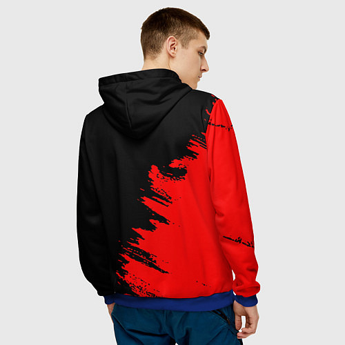 Мужская толстовка SEGA краски красные / 3D-Синий – фото 4