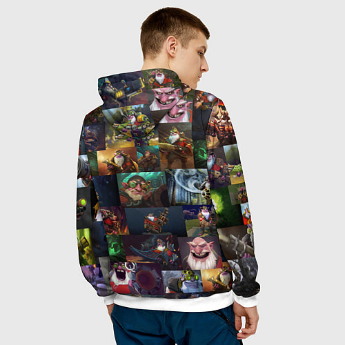 Мужская толстовка Sniper Dota 2 / 3D-Белый – фото 4