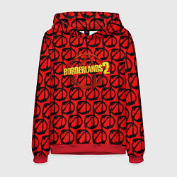 Толстовка-худи мужская Borderlands logo pattern, цвет: 3D-красный