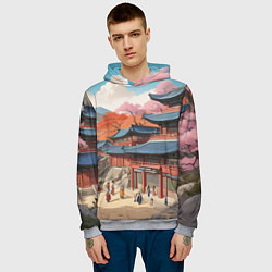 Толстовка-худи мужская Чосон иллюстрация, цвет: 3D-меланж — фото 2