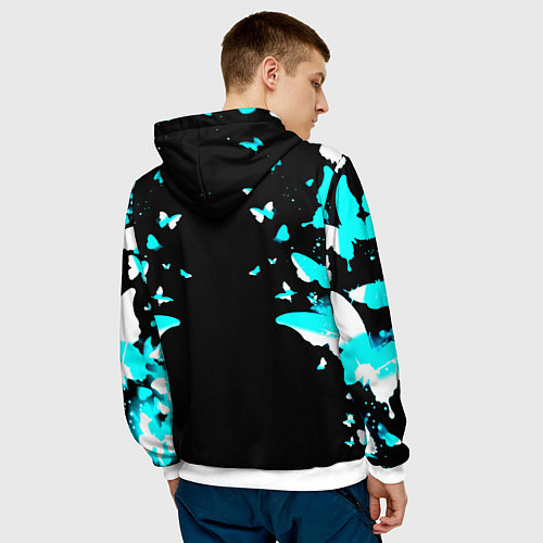 Мужская толстовка Bullet for my valentine бабочки / 3D-Белый – фото 4