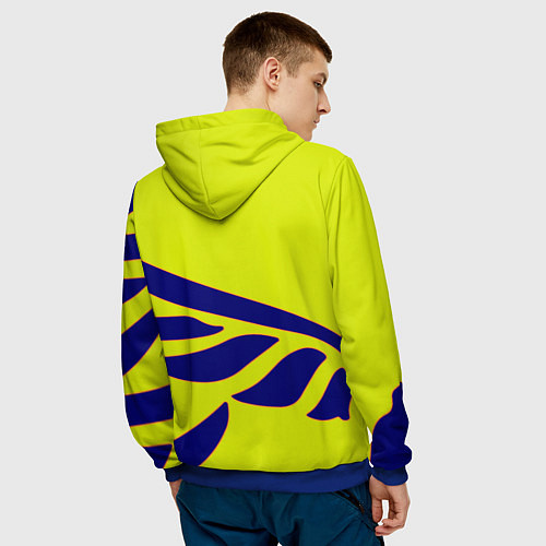 Мужская толстовка Cyberpunk 2077 крылья / 3D-Синий – фото 4