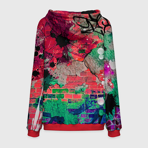 Мужская толстовка Майк Тайсон граффити / 3D-Красный – фото 2