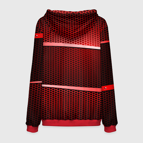Мужская толстовка BMW metal texture / 3D-Красный – фото 2