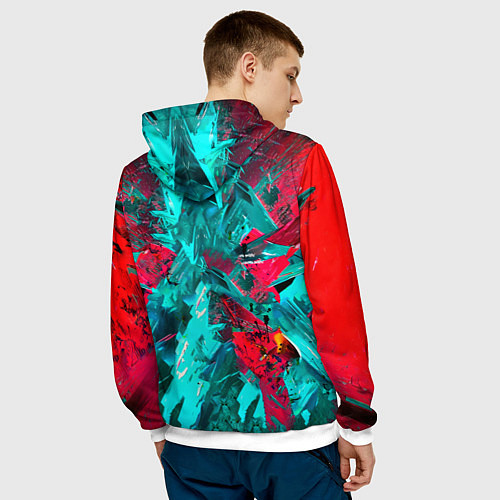 Мужская толстовка Электрогитара в красках / 3D-Белый – фото 4