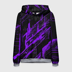 Мужская толстовка Purple stripes on a black background