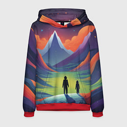 Мужская толстовка Фантастический красочный пейзаж
