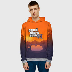 Толстовка-худи мужская GTA6 nature, цвет: 3D-меланж — фото 2