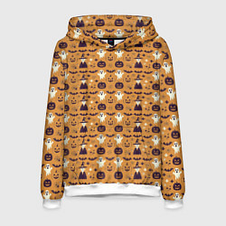 Мужская толстовка Хэллоуин паттерн с символикой