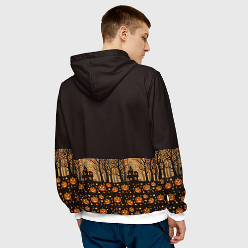 Мужская толстовка Хэллоуин знатный вампир / 3D-Белый – фото 4