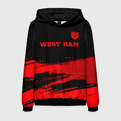 Мужская толстовка West Ham - red gradient посередине