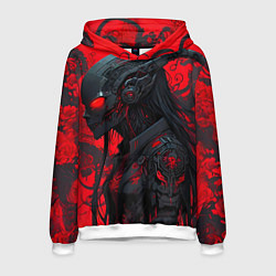 Толстовка-худи мужская Девушка в стиле киберпанк, цвет: 3D-белый