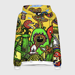 Толстовка-худи мужская Mario краски текстура, цвет: 3D-белый