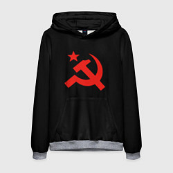 Мужская толстовка Серп и молот красный