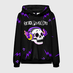 Мужская толстовка Sex Pistols неоновый череп