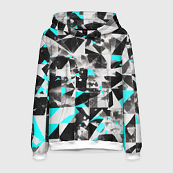 Мужская толстовка Black and blue abstraction on a white background