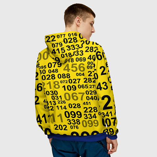 Мужская толстовка Fallout pattern symbol / 3D-Синий – фото 4