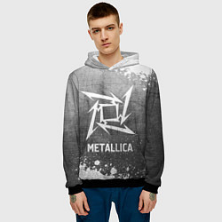 Толстовка-худи мужская Metallica - grey gradient, цвет: 3D-черный — фото 2