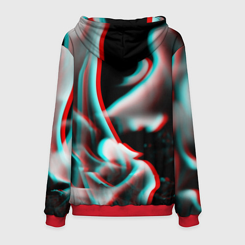 Мужская толстовка Tekken fire glitch / 3D-Красный – фото 2