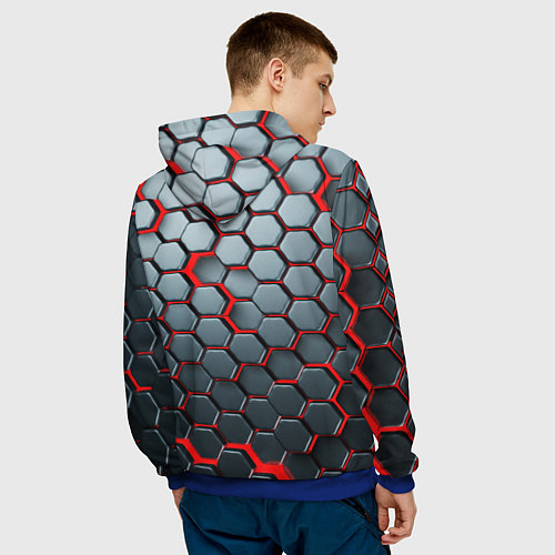 Мужская толстовка Mercedes броня / 3D-Синий – фото 4