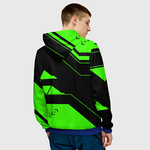 Мужская толстовка Razer geometry game / 3D-Синий – фото 4