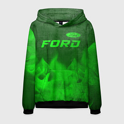 Мужская толстовка Ford - green gradient посередине