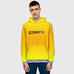 Толстовка-худи мужская PUBG gradient steel, цвет: 3D-меланж — фото 2