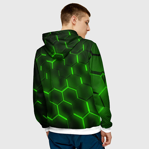Мужская толстовка Doom кислотная броня / 3D-Белый – фото 4