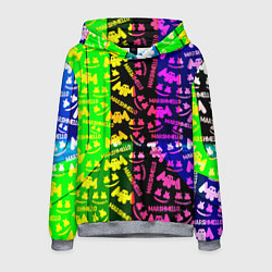 Мужская толстовка Marshmello pattern neon steel