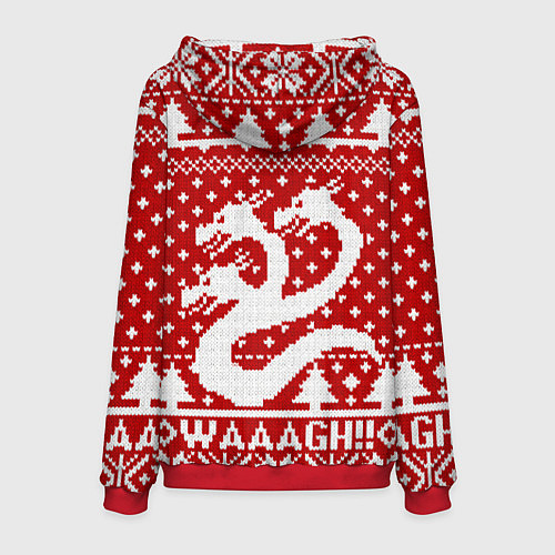 Мужская толстовка Вязаный warhammer waaagh / 3D-Красный – фото 2
