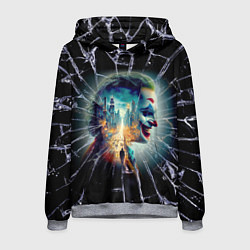 Мужская толстовка Джокер в мегаполисе - осколки