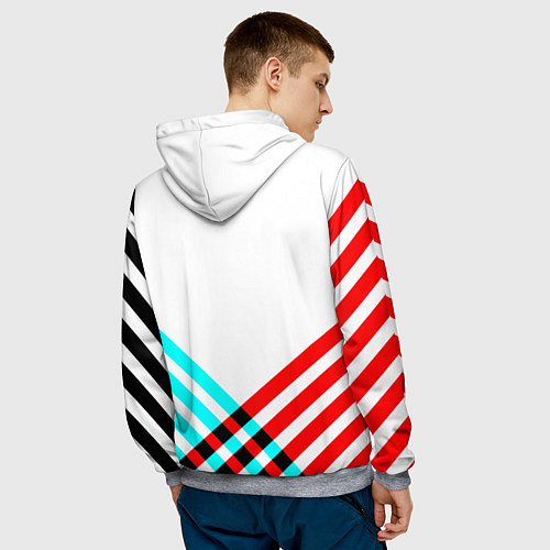 Мужская толстовка GTA6 vice city line / 3D-Меланж – фото 4