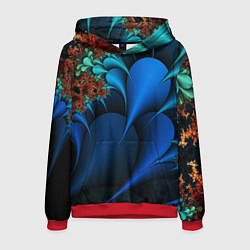 Мужская толстовка Фрактальный узор голубой