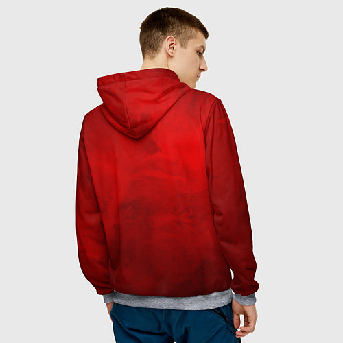 Мужская толстовка Могучий Санта / 3D-Меланж – фото 4