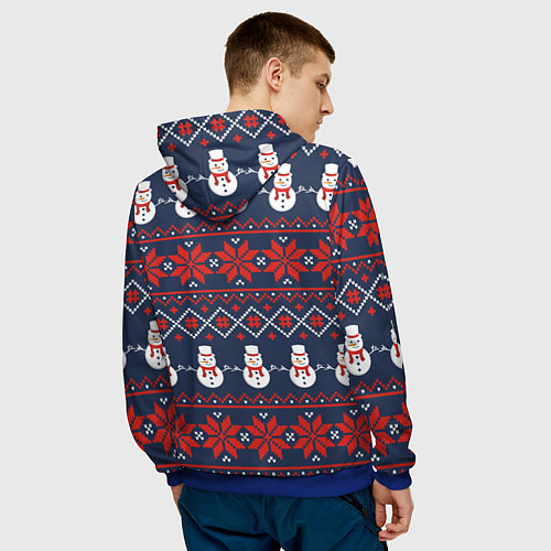 Мужская толстовка Christmas Background / 3D-Синий – фото 4